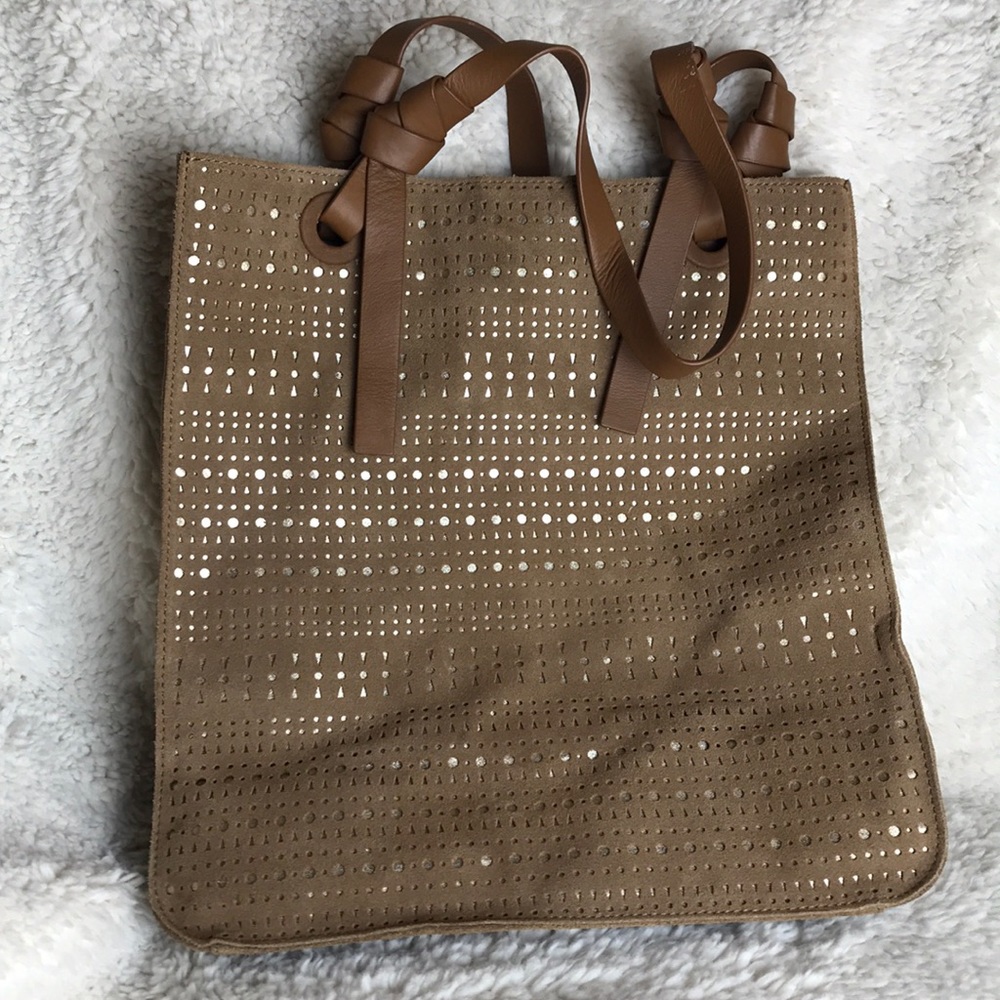 Ugg Mae tote Sunshine perf leather bag